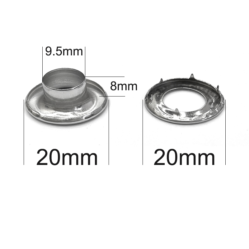 Leatherwork Eyelets - ステンレス鋼のつけまつげのボタンディインストールツール、キャンバスバットホール、中空リベットバックル、革の金型、9.5mm
