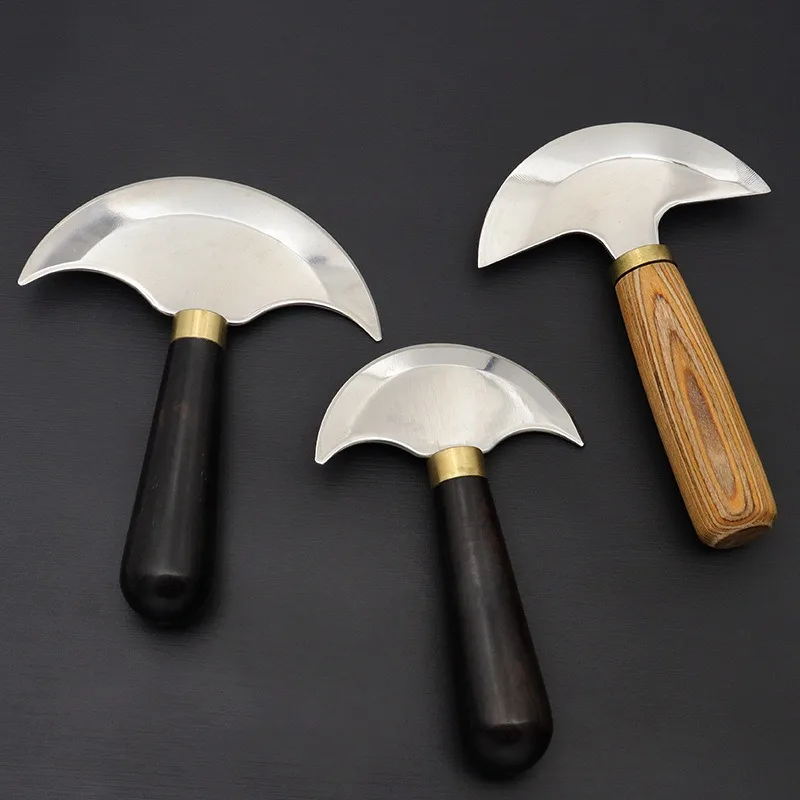 Leatherwork Manual - 手動革漉きナイフ DIY レザークラフト切断用パリングツール 手動トリミングカッター 革彫刻クラフト作業用