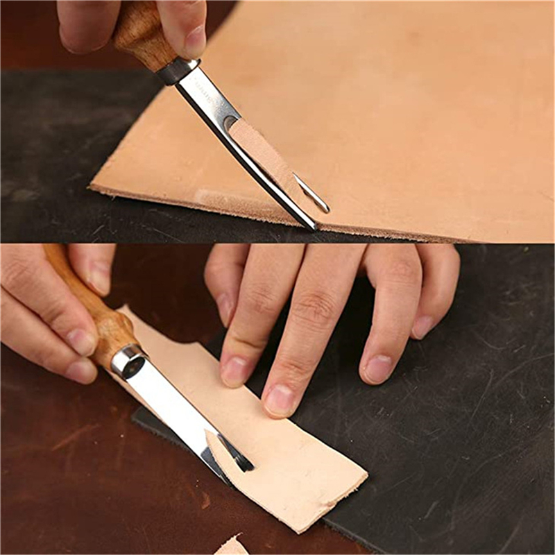 Leatherwork Edge Beveler - 実用的な革の手工芸品のエッジのベベラー、スキー、ベベル、カッティング、DIY、手作り、手彫り、クラフトツール