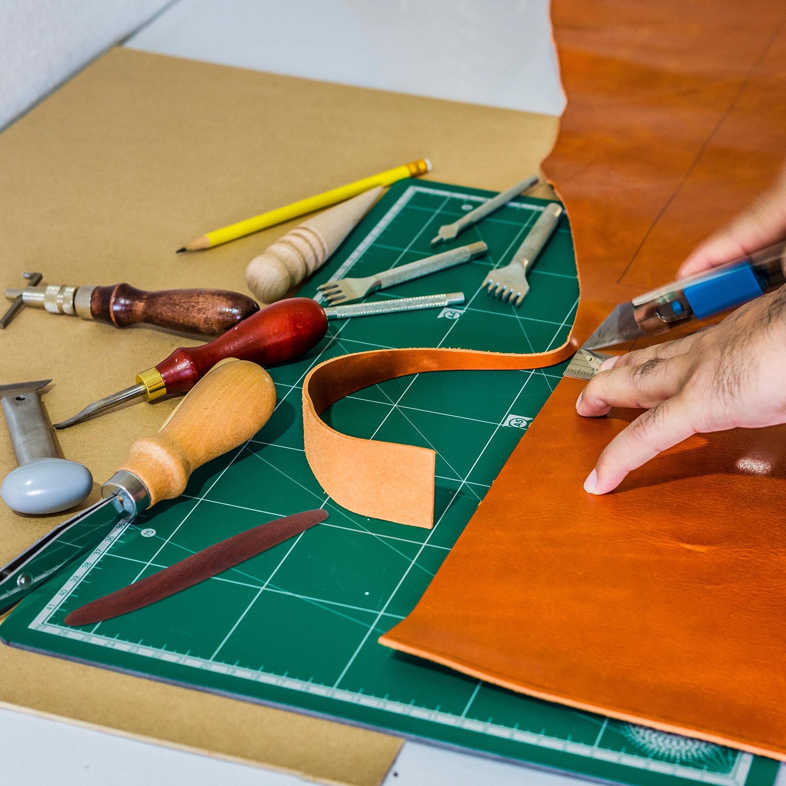Leatherwork Edge Beveler - 2個入り クラフト用精密ツール エッジ仕上げ 磨き上げ スコアリング ベベリング