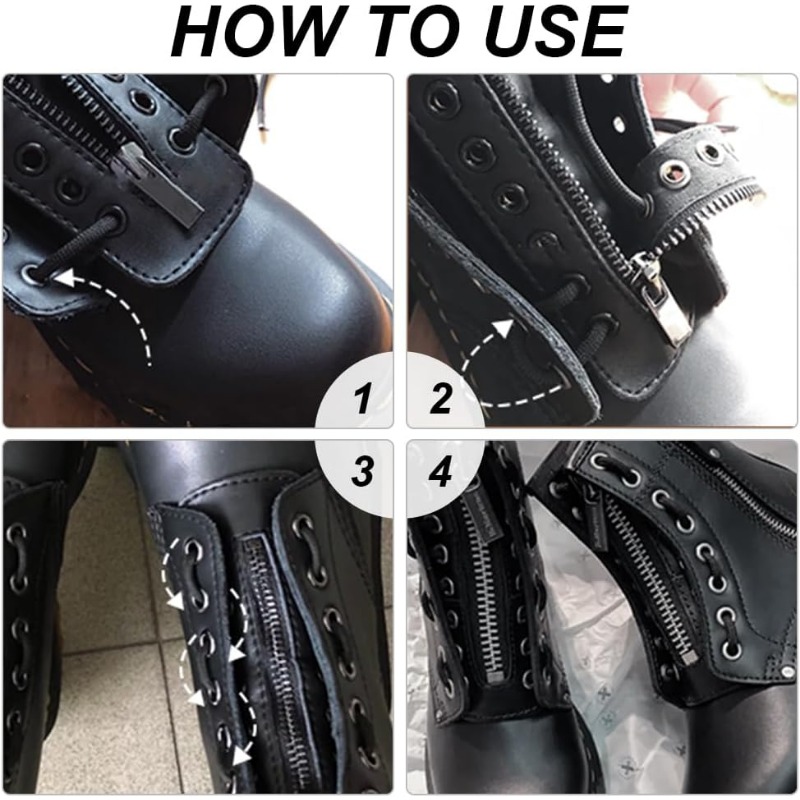 2 個 7 アイレットノーネクタイジッパーブーツレース 6x - Leatherwork Eyelets のレビューと価格