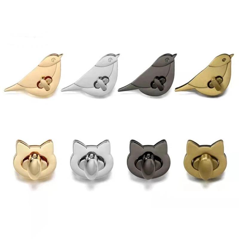 ۞   かわいい猫/鳥の留め金具、金属製バッグ用ターンロック - Leatherwork Hardware のレビューと価格