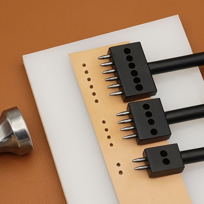 手動レザーパンチングツール、6スロット円形カッターと5mm間 - Leatherwork Manual のレビューと価格