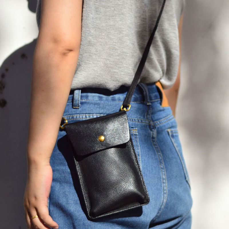 Aetoo-女性用携帯電話バッグ,ミニレザー,ヘッドレイヤー - Leatherwork Rivets のレビューと価格