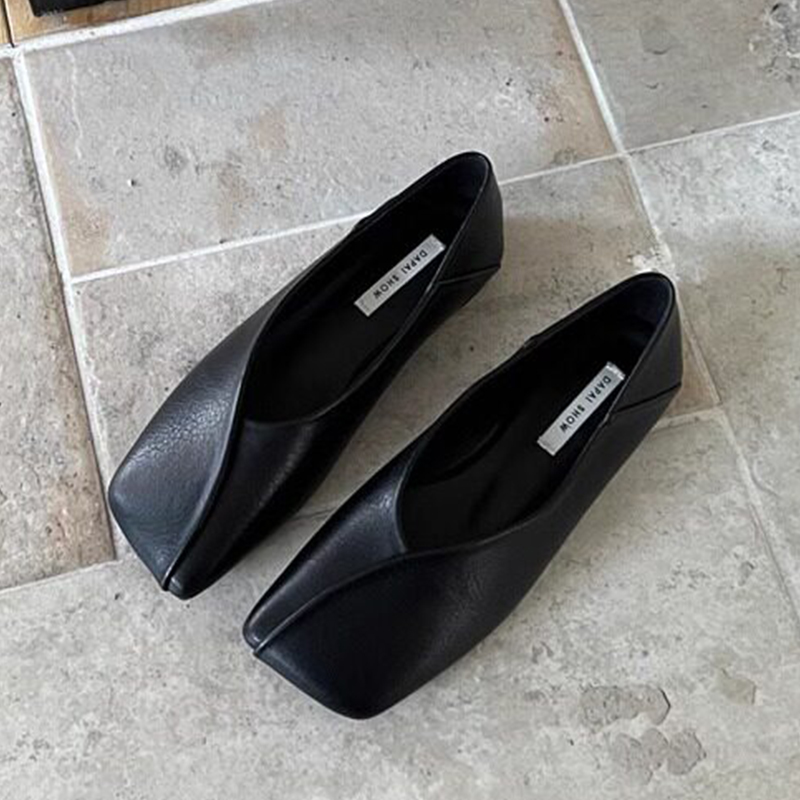 女性の新しいローファーシューズフラットスポーツスニーカートレ - Leather Work Flats Women のレビューと価格