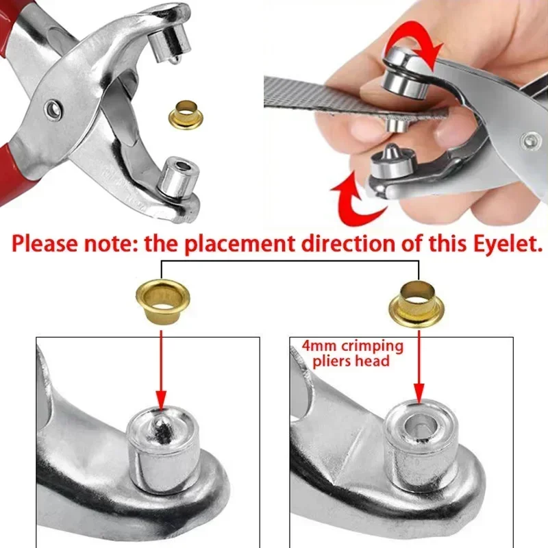 100 セット 4 ミリメートル金属アイレットとアイレットパ - Leatherwork Eyelets のレビューと価格